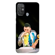 Чехлы для TECNO Pop 6 Pro (BE8) (Leo чемпион) (AlphaPrint) (Кубок Месси)