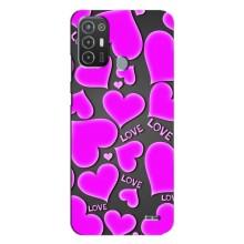 Чехлы для любимой на ТЕСNО Рop 6 Рro (BE8) (VPrint) (Pink hearts)