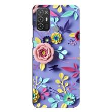 Чохли з квітами для TECNO Pop 6 Pro (BE8) (VPrint) (Дизайн квітів)