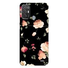 Чохли з квітами для TECNO Pop 6 Pro (BE8) (VPrint) (Трояндочки)