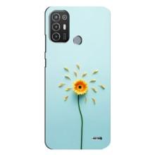 Чохли з квітами для TECNO Pop 6 Pro (BE8) (VPrint) (Жовта квітка)
