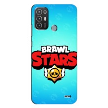 Чехлы Brawl Stars для TECNO Pop 6 Pro (BE8) (AlphaPrint) – Лого Бравл Старс