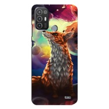 Чохли з картинкою Лисичка для TECNO Pop 6 Pro (BE8) (VPrint) (Лисичка в космосі)