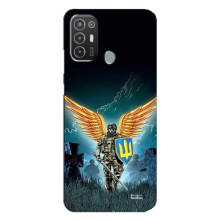 Чехлы с картинкой ЗСУ для TECNO Pop 6 Pro (BE8) (AlphaPrint) (Солдат ЗСУ)
