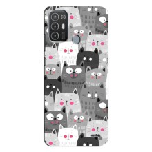 Чохли з Котиками для TECNO Pop 6 Pro (BE8) (VPrint) (Мальовані котики)