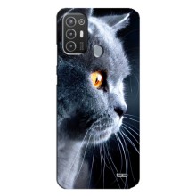 Чохли з Котиками для TECNO Pop 6 Pro (BE8) (VPrint) (Сірий Кіт)