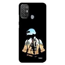 Силиконовый чехол с картинкой "Герой Pubg" на TECNO Pop 6 Pro (BE8) – Пубг мен