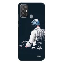 Силиконовый чехол с картинкой "Герой Pubg" на TECNO Pop 6 Pro (BE8) – В экиперовке