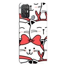 Бампер с изображением Котиков для Техно Поп 6 про (Новогодние котики)