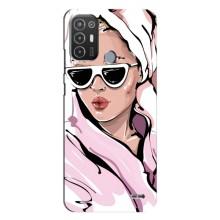 Чохол з картинкою Модні Дівчата TECNO Pop 6 Pro (BE8) (Дівчина в халаті)