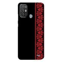 Силіконовый Чохол на TECNO Pop 6 Pro (BE8) з картинкой Вишиванки – Вишиванка на чорному