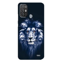 Чохол з картинкою ЛЕВ для TECNO Pop 6 Pro (BE8) (VPrint) (Синій Лев)