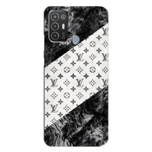 Чехол Стиль Louis Vuitton на TECNO Pop 6 Pro (BE8) (LV на белом)