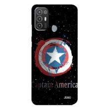 Чехол с Щитом Капитана Америки на TECNO Pop 6 Pro (BE8) – Щит Капитана