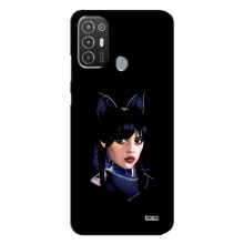 Чохли Венсдей на TECNO Pop 6 Pro (BE8) Уенсдей (AlphaPrint) (серйозна Венздей)