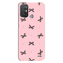 Чехол банты для TECNO Pop 6 Pro (BE8) – Черные бантики
