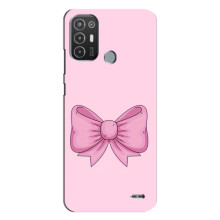Чехол банты для TECNO Pop 6 Pro (BE8) – Розовый бантик
