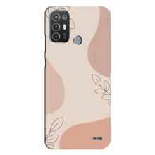 Чохол квітковий дизайн для TECNO Pop 6 Pro (BE8) – Кориневий фон