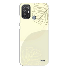 Чохол квітковий дизайн для TECNO Pop 6 Pro (BE8) – Зелений фон