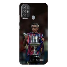 Чехол с футболистом Ламин Ямаль TECNO Pop 6 Pro (BE8) – Ямал с кубком