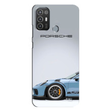 Чохол з авто Порше для TECNO Pop 6 Pro (BE8) – Блакитний Порше