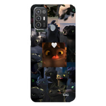 Чохол як приборкати дракона на TECNO Pop 6 Pro (BE8) (Дракон колаж)