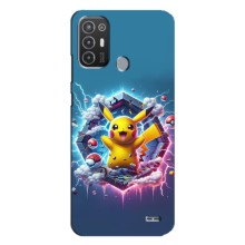 Чохол з Пікачу на TECNO Pop 6 Pro (BE8) (Лого Пікачу)