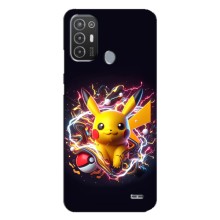 Чохол з Пікачу на TECNO Pop 6 Pro (BE8) (Пікачу з м'ячем)