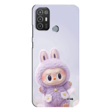 Чехол с принтом Лабубу для TECNO Pop 6 Pro (BE8) – Фиолетовый Лабубу