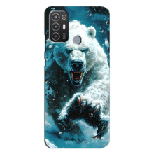 Чехол с картинкой «Хищники» для TECNO Pop 6 Pro (BE8) – Медведь