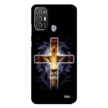 Чехлы для Техно Поп 6 про (Крест Иисуса) – Иисус Лев