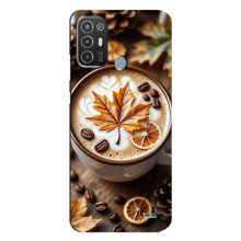 Чехол с уникальным дизайном «Осень с кофе» для TECNO Pop 6 Pro (BE8) – Пряный кофе