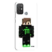 Чохли для TECNO Pop 6 Pro (BE8) (Персонажі МайнКрафт) (Зелений хлопчик)