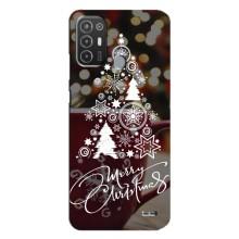 Різдвяні Чохли для TECNO Pop 6 Pro (BE8) (VPrint) (Ялинка яскрава)