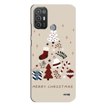 Рождественские Чехлы для TECNO Pop 6 Pro (BE8) (VPrint) (Merry Christmas)