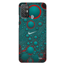 Силиконовый Чехол на TECNO Pop 6 Pro (BE8) с картинкой Nike (Найк зеленый)