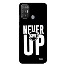 Силиконовый Чехол на TECNO Pop 6 Pro (BE8) с картинкой Nike (Never Give UP)