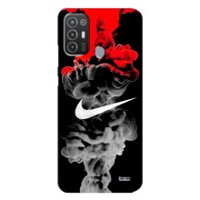 Силиконовый Чехол на TECNO Pop 6 Pro (BE8) с картинкой Nike (Nike дым)