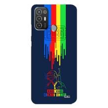 Чехол (TPU) с картинкой "Лого Пабг" на Техно Поп 6 про (Арт Пабг)