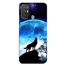 Захисні чохли для ТЕСNО Рop 6 Рro (BE8) (AlphaPrint) (ХІТ продаж) ВОВК (Вовк на місяць)