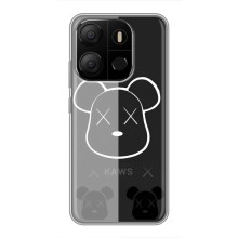 Чехлы для Tecno Pop 7 Pro - Bearbrick Louis Vuitton (PREMIUMPrint) (БеарБрик глаза)