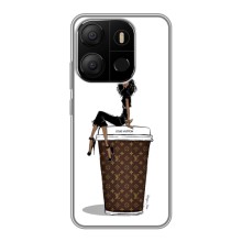 Чехлы Луи Витон для Tecno Pop 7 Pro (AlphaPrint - LOUIS VUITTON) (кофе LOUIS VUITTON)