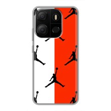 Чохли для Tecno Pop 7 Pro - з картинкою JORDAN (AlphaPrint) (Лого Джордан)