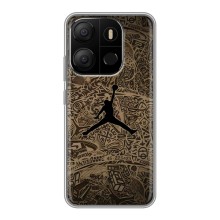 Чохли для Tecno Pop 7 Pro - з картинкою JORDAN (AlphaPrint) (Logo Jordan)