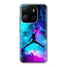 Чохли для Tecno Pop 7 Pro - з картинкою JORDAN (AlphaPrint) (Яскравий Джордан)