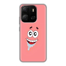 Чехлы с Патриком на Tecno Pop 7 Pro (Мордочка Патрика)