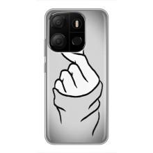 Чехол с принтом для Tecno Pop 7 Pro (AlphaPrint - Знак сердечка)