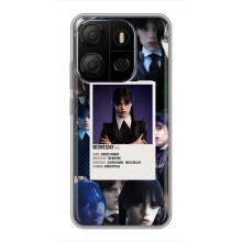 Чехлы Венсдей на Tecno Pop 7 Pro Уэнсдей (AlphaPrint) (коллаж Уэнздей)