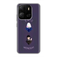 Чехлы Венсдей на Tecno Pop 7 Pro Уэнсдей (AlphaPrint) (Уэнздей и подруга)