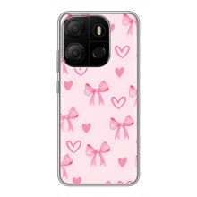Чехол банты для Tecno Pop 7 Pro – Бантики и сердечки